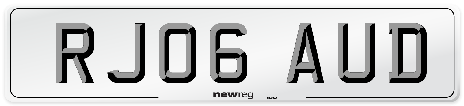 RJ06 AUD Number Plate from New Reg